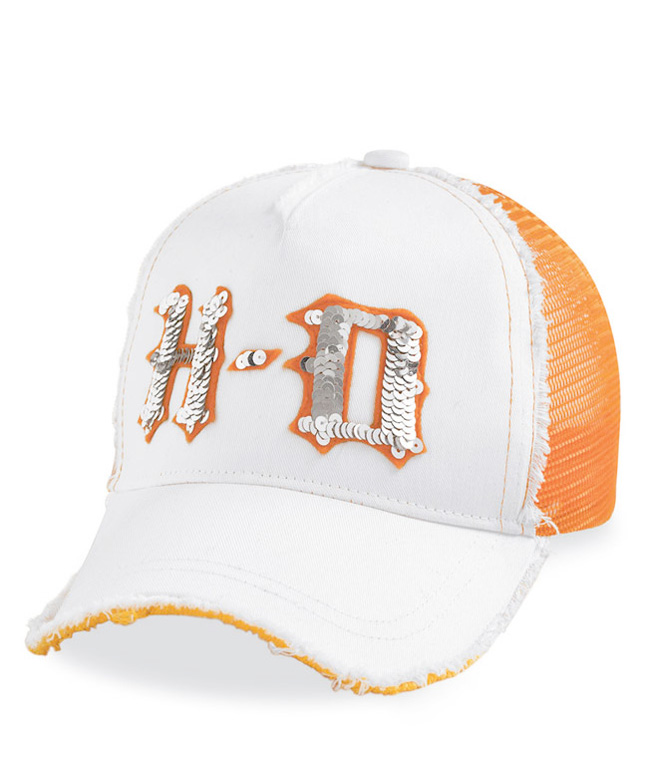 Producto GORRA HD BLANCO/NARANJA ***