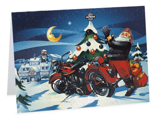 Tarjetas Harley-Davidson navidad; regalo Harley-Da