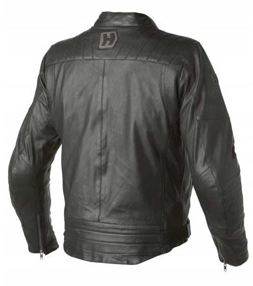 Cazadora moto Hevick Garage en cuero negro